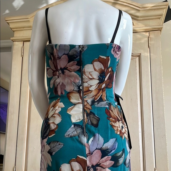 D&G by Dolce and Gabbana silk chiffon Blue Ruched Sheath Midi Dress for Cocktail - Picture 8 of 17